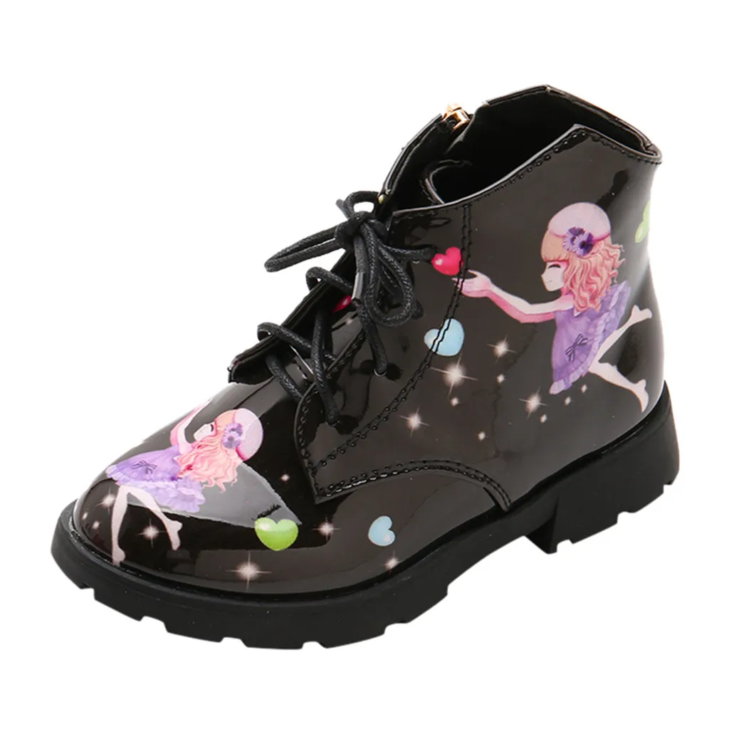 Новинка года; детские ботинки для маленьких принцесс; кожаные ботинки на молнии; Botas Nina Ayakkabi Zapatos