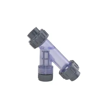 

Transparent PVC Y-shaped filter fish tank PVC pipe garden water pipe connector