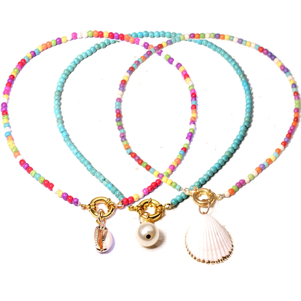 

2019 Ethnic Small Natural Shell Beads Necklece Cute Pearl Necklaces Short Shell Chocker For Women Bohemian Jewelry Collier Femme