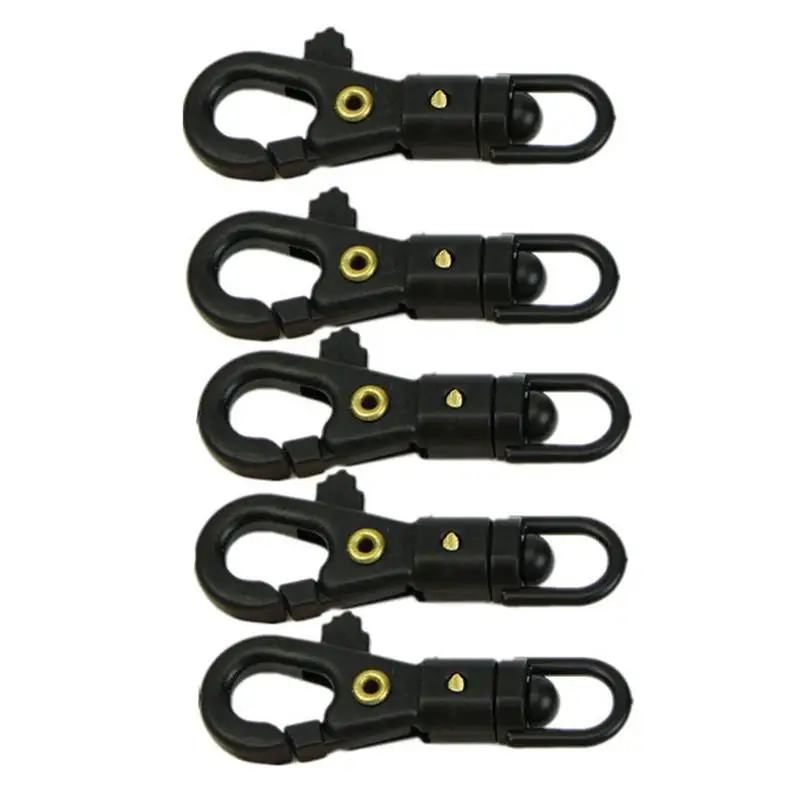 

5pcs/Set Survival Carabiner Rotatable Buckle Quickdraw Tool Quick Chain Lightweight Key Chain Hook Rope Plastic Umbrella P5M5