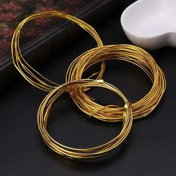 

DIY Handmade Golden Line Jewelry Making Epoxy Resin Necklace Pendant Gold Metal Frame Bend UV Frames Flat Round Wire Soft High Q