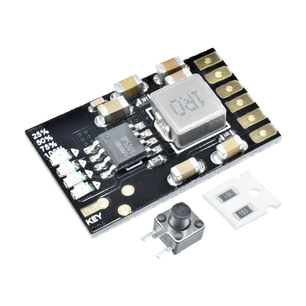 

5V 2A Lithium Battery Charge Discharge Protection Battery Level Indicator Module 3.7V 4.2V Step Up Boost Board Power Bank DIY