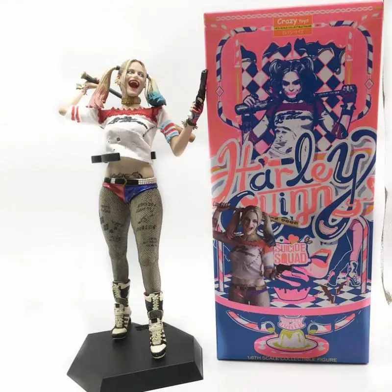 

12'' Crazy Harley Quinn Suicide Squad Anime Figure Pvc Figures Model Collection Action Toys Boys Girls Kids Lover Children Gift