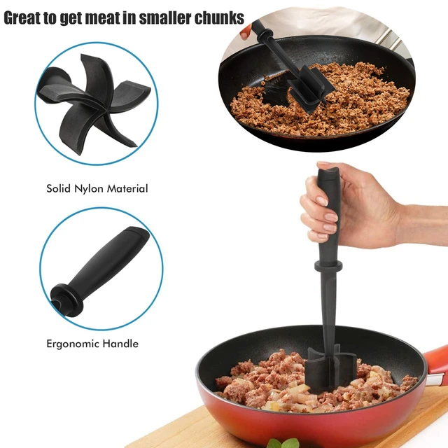 Meat Chopper Ground Beef Masher Turkey Nylon Chopper Utensil Non