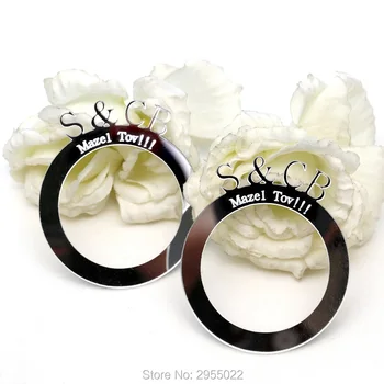 

personalized Mirror acrylic initials Napkin Rings,name cards,wedding party decor, silverware rings, birthday party table decor