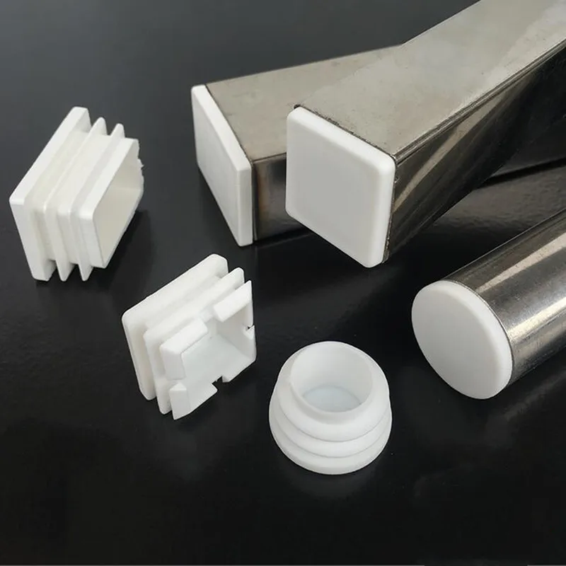 4X Square Plastic Feet tube inserts 30x30mm 2.5-4.5mm Tube Wall Thickness chair 