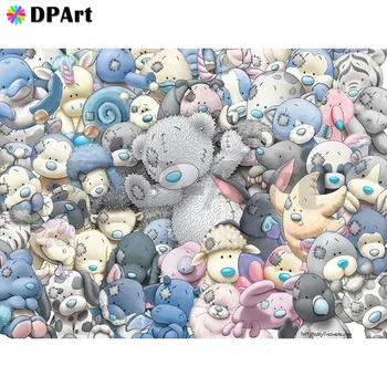 

Diamond Painting 5D Full Square/Round Drill Cartoon Bear Daimond Rhinestone Embroidery Painting Cross Stitch Picture M1471