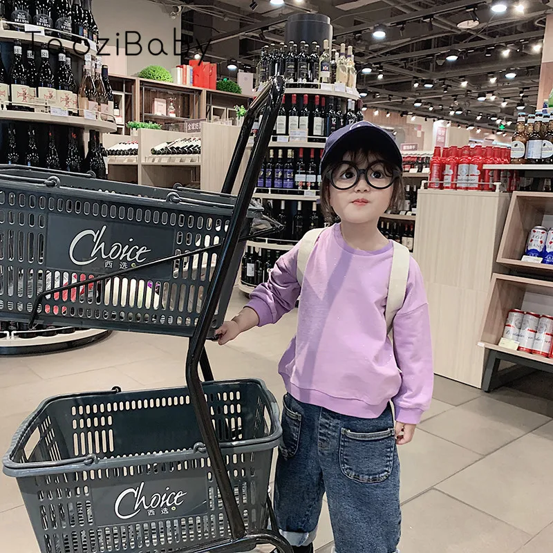 

Girls'sanitary Wardrobe Autumn Clothes 2019 New Kid's Jacket Girls Sweatshirt 2-5 year old T Shirt Kids Long Sleeve