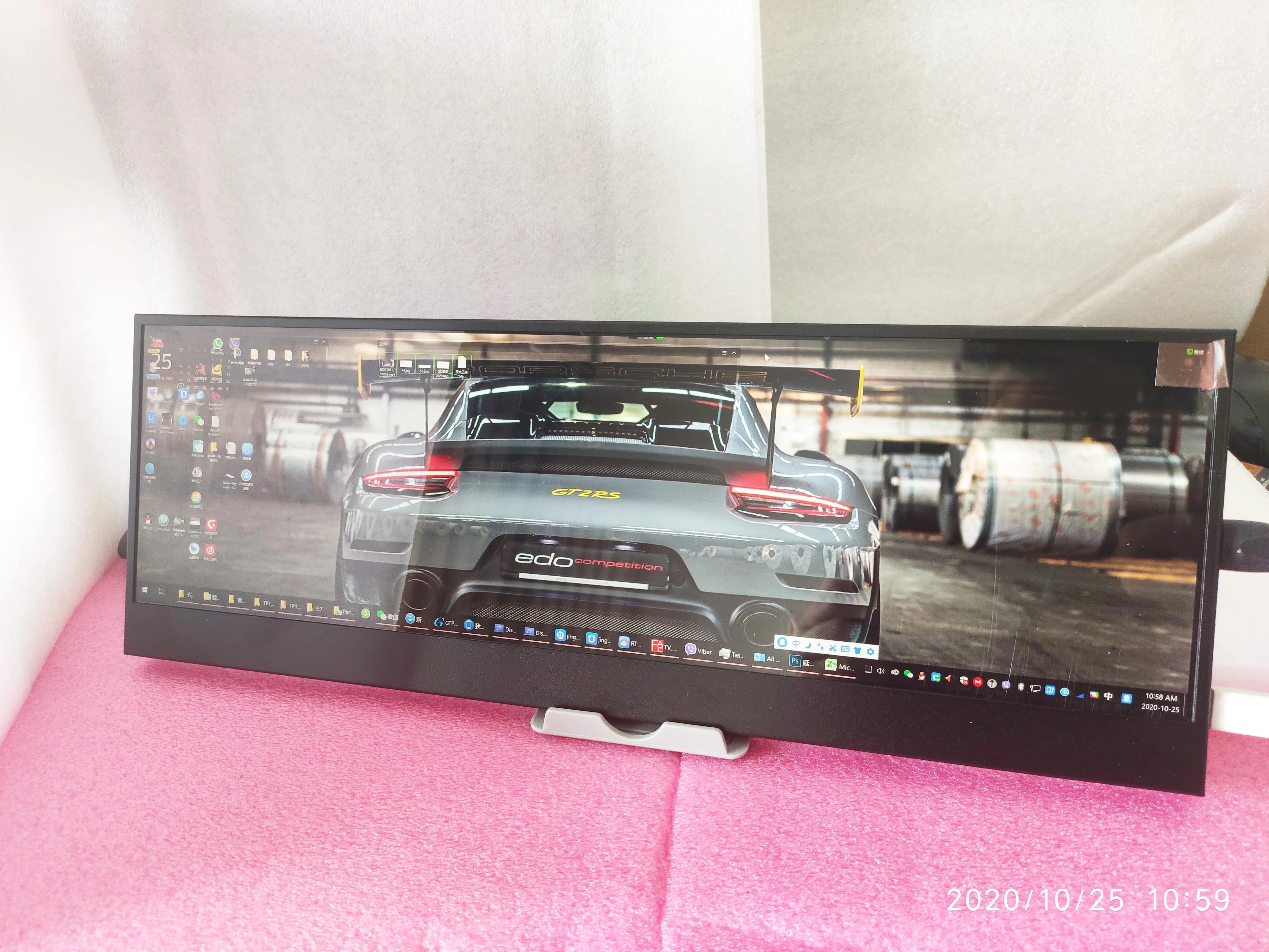 US $145.00 14 Inch LongStrip Display Case Sub screen Second Display 4K Monitor 38401100 HDMI DP USB 5V IPS LCD Ultra Thin Aluminum Case