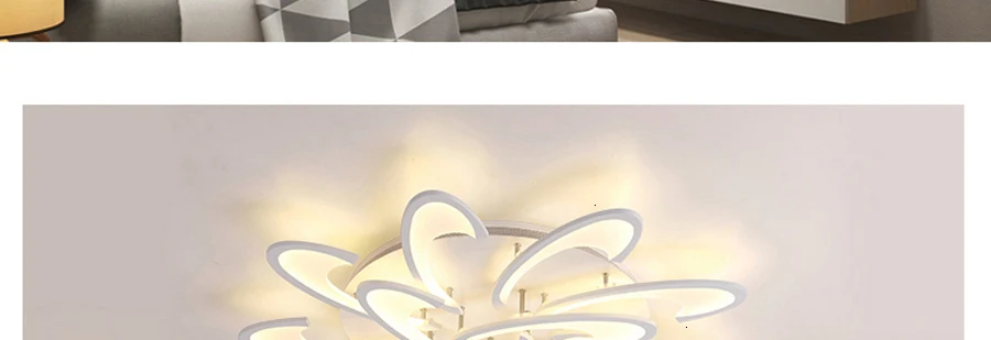Современные потолочные светильники для гостиной, осветительная арматура для спальни, кухни, поверхностное крепление, пульт дистанционного управления, светодиодный светильник, AC90-260V QILEJIA