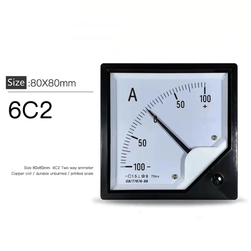 Dc +-5A -5A-0-30A 50A 100A -500A Analoge Panel Ammeter Amp Ampere Meter Gauge 6C2 Amperimetro amperemeters