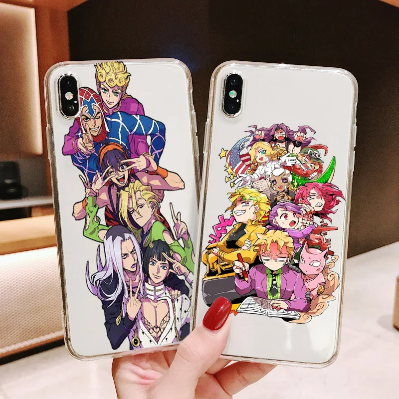 JOJO 39 s причудливые Приключения японский чехол для телефона аниме для iPhone 11 Pro 7 8 6 plus 6s X XS max XR 5 5S SE Suave TPU Fundas Coque