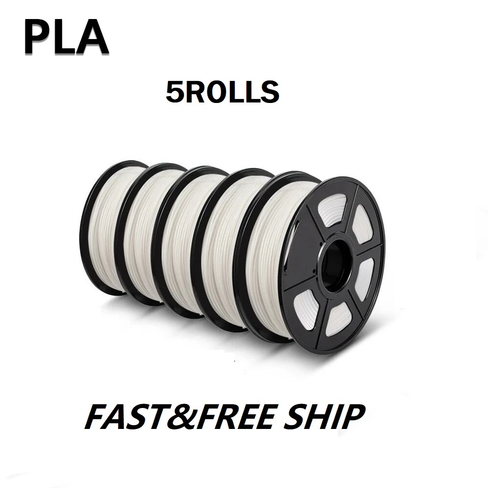 

Enotepad pla filament 1.75mm 1kg 2.2lbs Spool 5rolls per bag with vacuum packaging pla harmless material for 3D printer