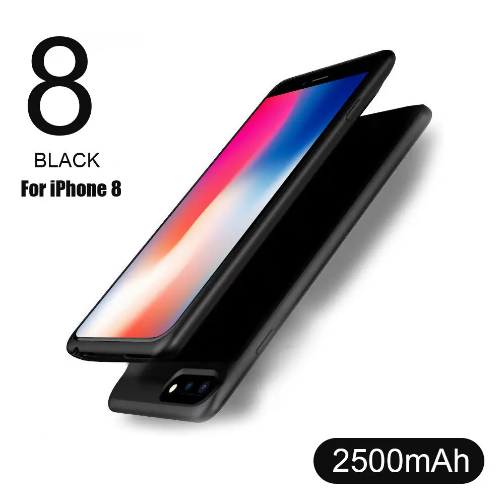 HORUG чехол для зарядного устройства для iPhone 6, 6s, 7, 8 Plus, чехол для аккумулятора, внешний аккумулятор, чехол для зарядки s, зарядное устройство, ультра тонкий внешний чехол - Цвет: For iPhone 8