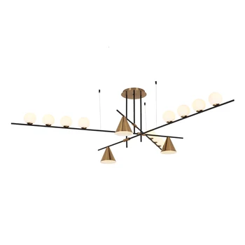 

Modern Led Metal Pendant Lights Wrought Iron Glass Round Ball Brass Rod Hanging Lamp For Living Roomcafekitchen Nordic Lighting