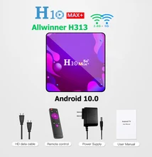 

H10 Max plus Smart TV BOX Android 10 Set top Box 2.4G 5G Wifi tvbox Allwinner H313 4K Media Player Fast App Android TV Receiver