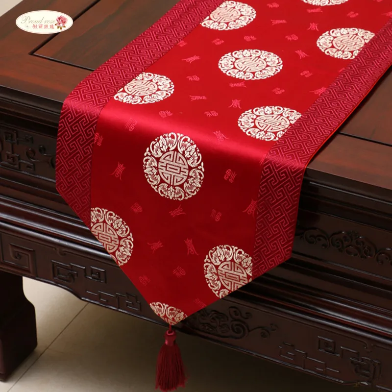 

Proud Rose Chinese Style Satins Table Runner Tablecloth Bed Runner Tea Table Runner Table Flag Table Decoration