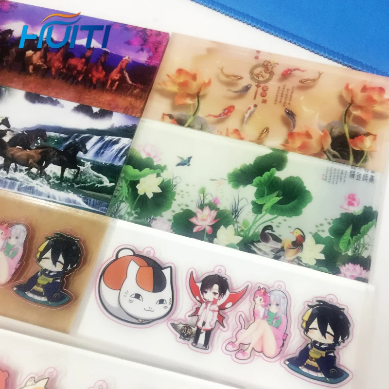 HuitiMobile phone case 3D embossed effect flat printer A4 universal small UV flatbed printer printe