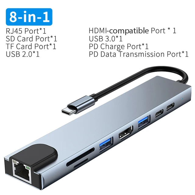 11 in 1 USB C HUB to 4K HDMI VGA Adapter