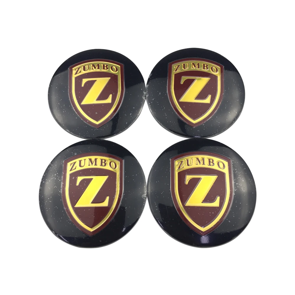 

For ZUMBO Logo Car Wheel Center Stickers Styling Vehicle Emblem Accessories For Audi A3 4 Mercedes Benz W205 W211 Buick Regal GS