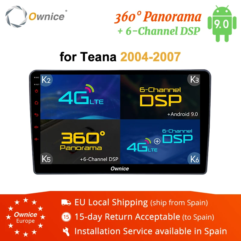 Автомагнитола Ownice K2/K3/K5/K6 9 0 дюйма Android 360 DSP 4G LTE GPS навигация|Мультимедиаплеер для
