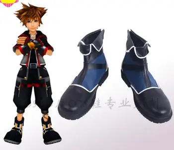 

Kingdom Hearts Sora Blue Cosplay Shoes Boots Halloween Carnival Cosplay Costume Accessories