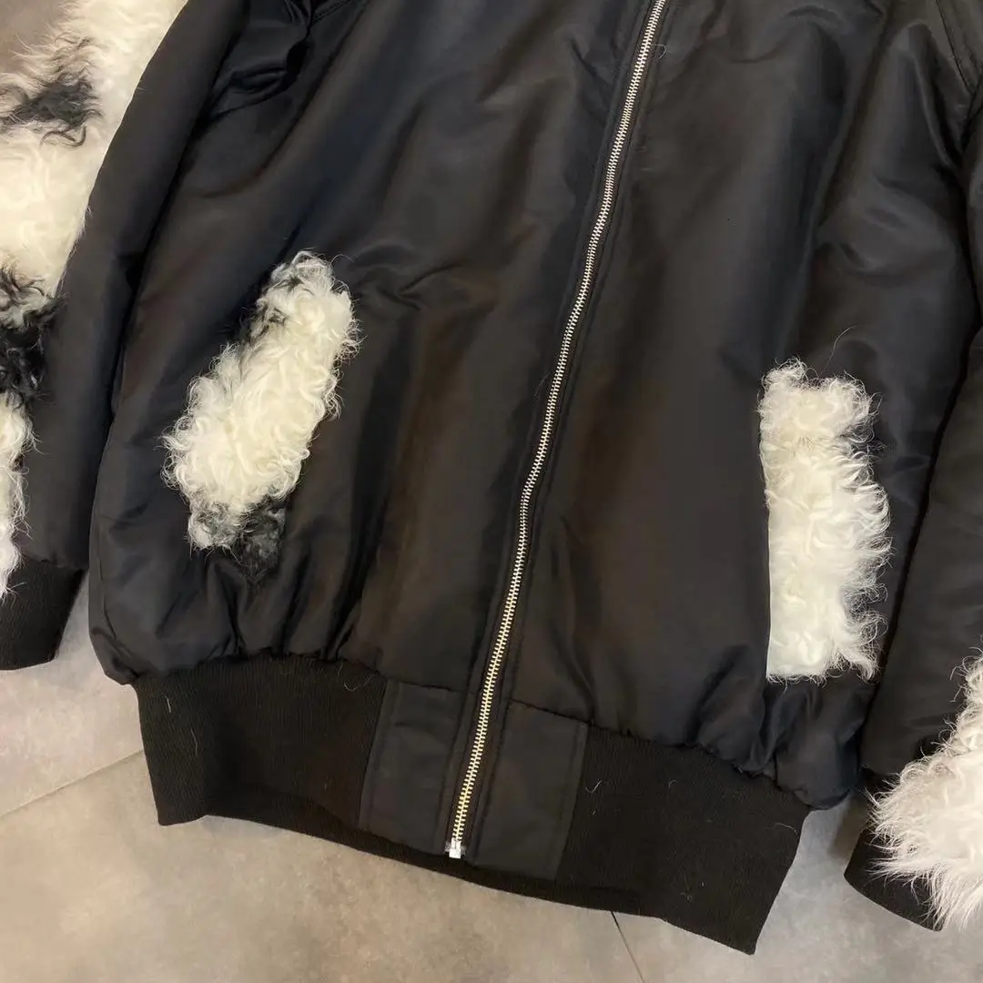 DEAT Autumn Winter Long Wool Sleeve Loose Cotton Coat Women Jacket 19J-a159