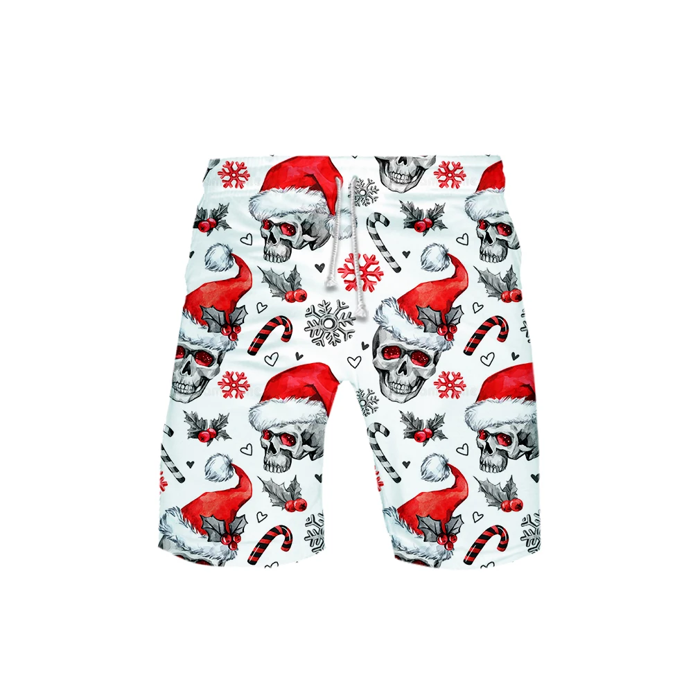 Рождество 2019 3D печатных шорты мужские летние Карманы Короткие шортики для пляжа Персонализированная Спортивная одежда для мальчиков