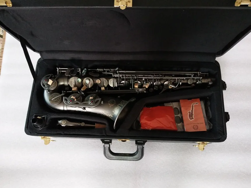 SUZUKI Alto Saxophone E flat Matte Black Nickel Plated Professional Musical Instruments Saxophone Students