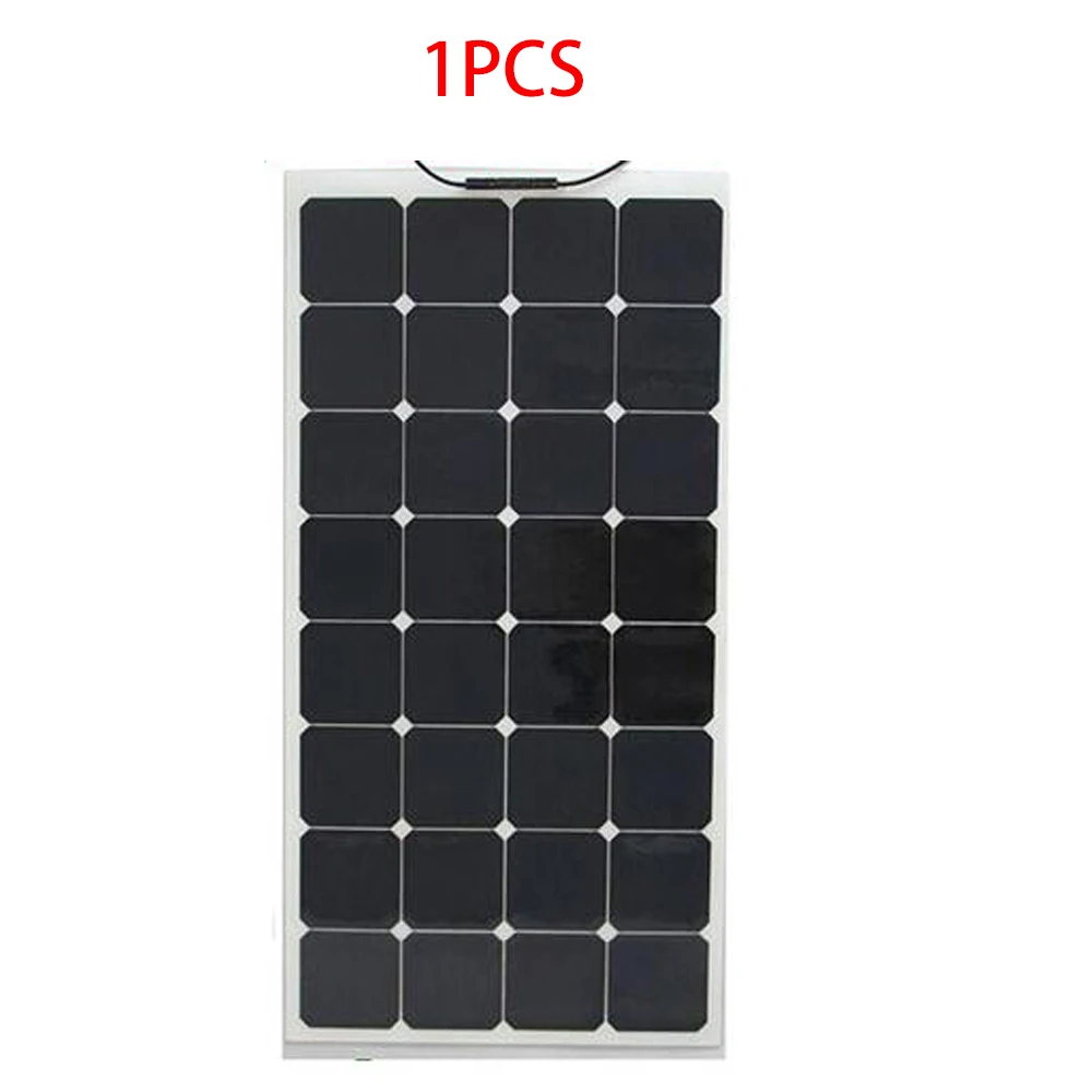 100 Вт 200 Вт 300 Вт солнечная панель Sunpower гибкий высококачественный фотоэлектрический модуль 400 Вт монокристаллический солнечный элемент 12 в комплект - Цвет: 1pcs sunpower