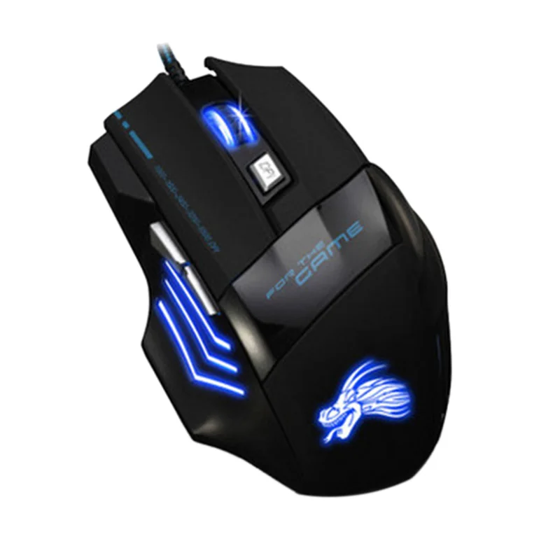  Professional USB Wired Gaming Computer Mouse 5500 DPI Optical LED Lighting Mouse Gamer for Computer