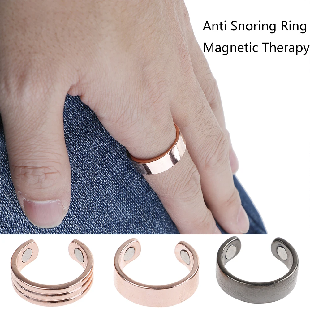 Magnetic Anti Snore Ring Adjustable Therapy Acupressure Treatment Against Snoring Device Sleeping Aid Snore Stopper Finger Ring