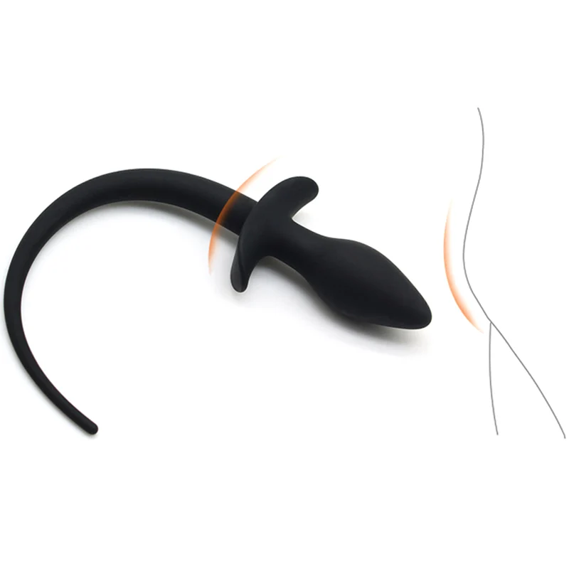 Silicone Dog Tail Plug Silicone Prostate Massager Tail, Puppy Play, Cosplay Accessories, Crawling Paws, Smooth Toys