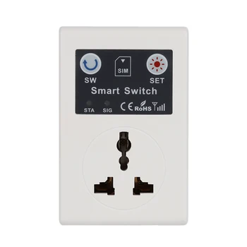 

Professional UK/EU 220V Phone RC Remote Wireless Control Smart Switch GSM Socket Power Plug for Home Household Appliance