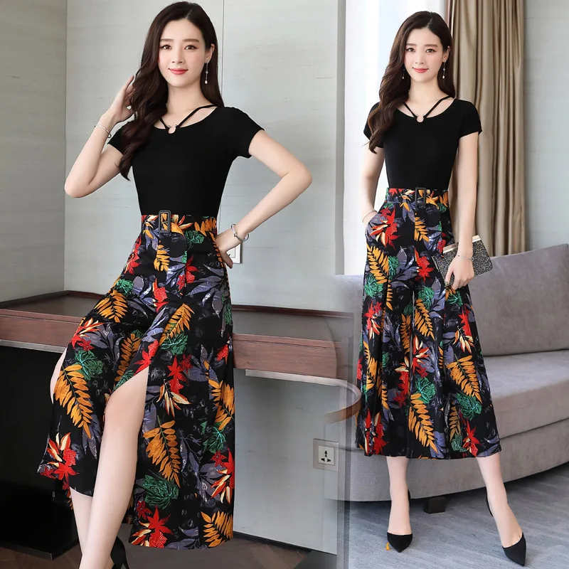 

Fashion Casual Versatile 2019 Spring New Style Elegant Floral Elegant Onesie