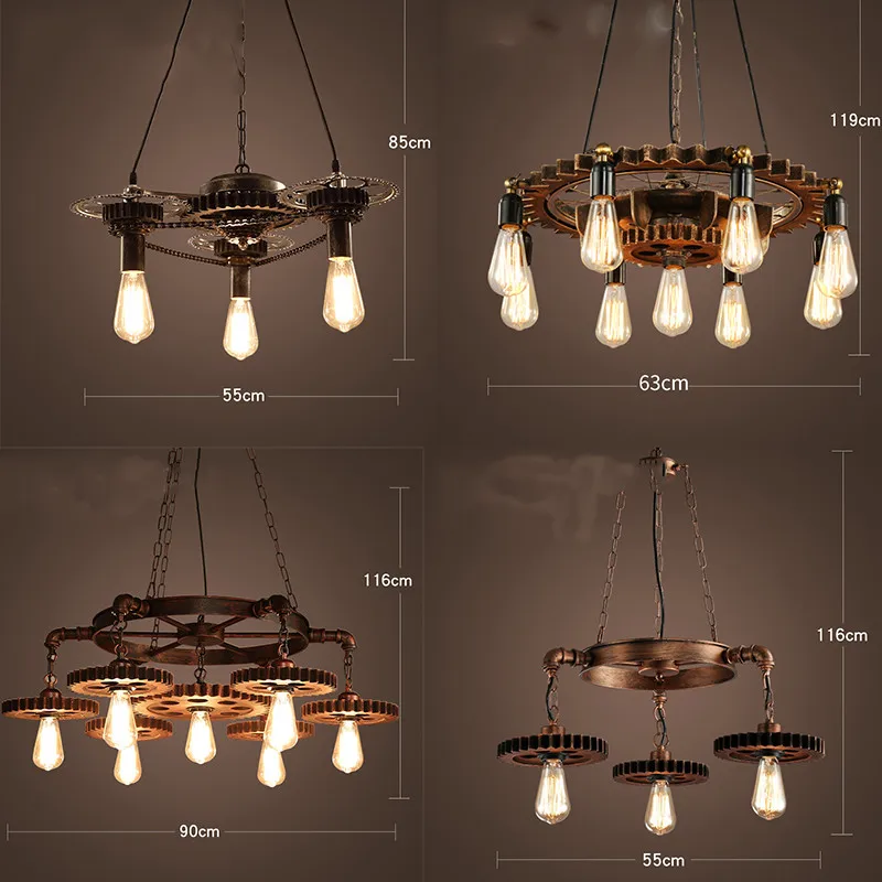 Industrial Retro Iron Pendant Lights Lamp LED Lamps Pendant Lighting Living Room Dining Room Bar Cafe Bedroom Loft Hanging Lamp