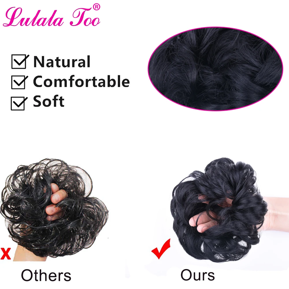 Синтетический кудрявый грязный розовый пучок волос штук резинки шиньон эластичные волосы канатная Резиновая лента Конский хвост волос для женщин и детей