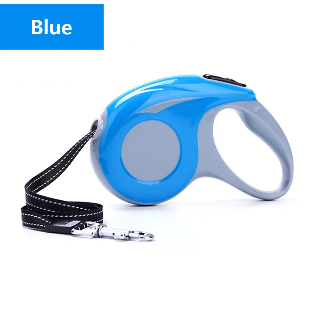 Roulette for Dog Automatic Retractable Leash Cat Puppy Adjustable Rope Length Pet Walk Leash for Small Medium Dog Traction Rope - Color: Blue Pet Dog Leash