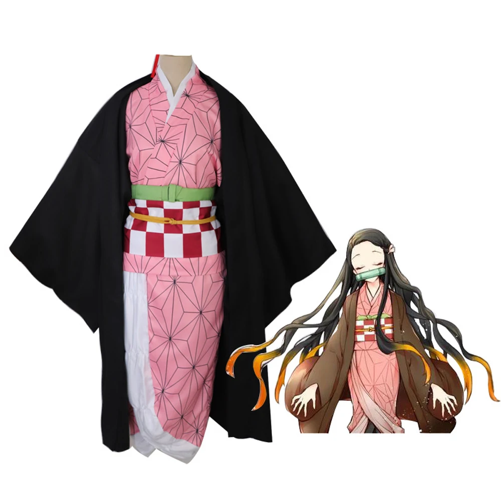 Аниме Костюм демон убийца Косплей Tanjirou Kamado Косплей Костюм Kimetsu no Yaiba Мужчины кимоно костюм Хэллоуин