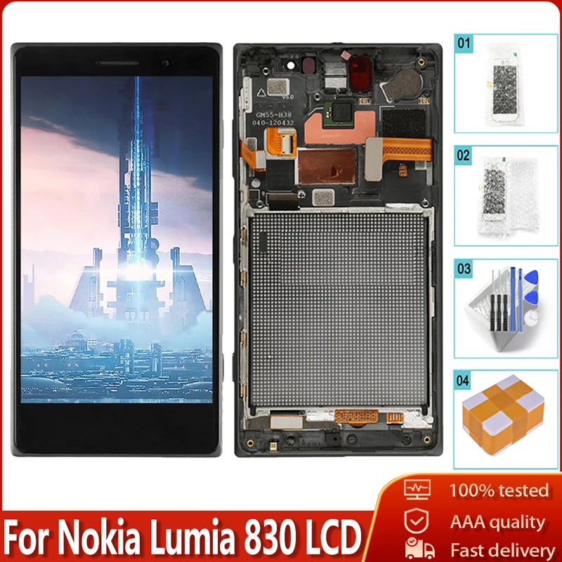 5 0 &quotОригинальный ЖК экран для Nokia Lumia 830 дисплей сенсорный с рамкой дигитайзер
