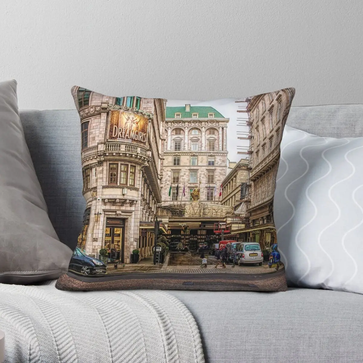 

THE SAVOY LONDON Square Pillowcase Polyester Linen Velvet Printed Zip Decor Pillow Case Home Cushion Case