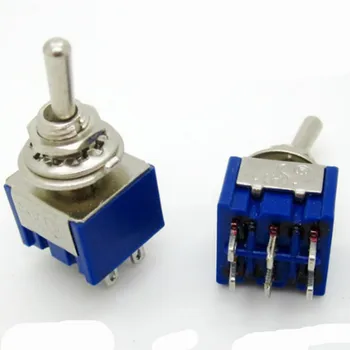 

100Pcs 6 Pin 2 Position ON-ON DPDT Mini Latching Toggle Switch AC 125V/6A 250V/3A