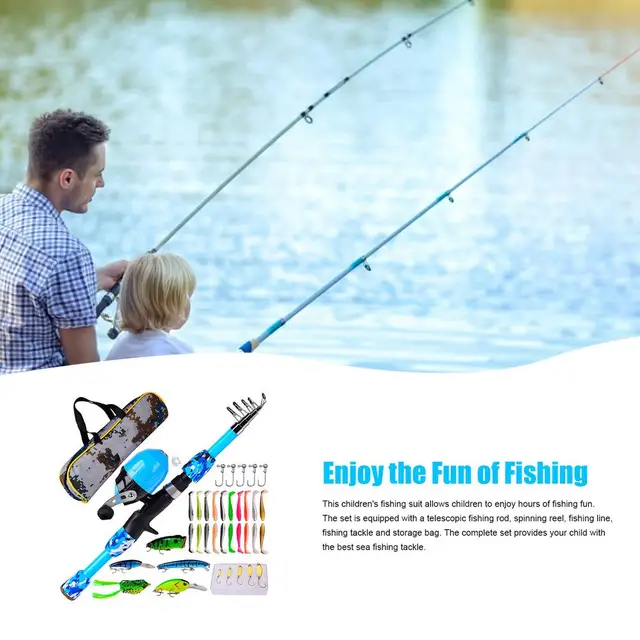 Children's Sea Fishing Rod Set Beginner Fishing Gear Set With Reel And Bait  Portable Fishing Rod Bag Combination Sea Fishing Rod - AliExpress