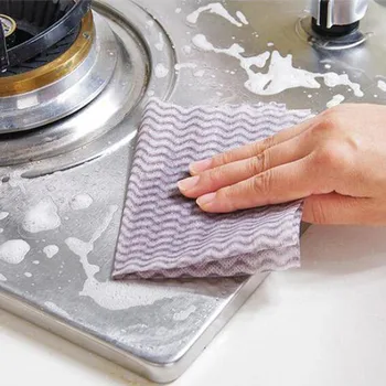 

Eco-Friendly Non-Woven Kitchen Clean Rag Multi-Purpose Disposable Dishcloth Paper Towels May#05