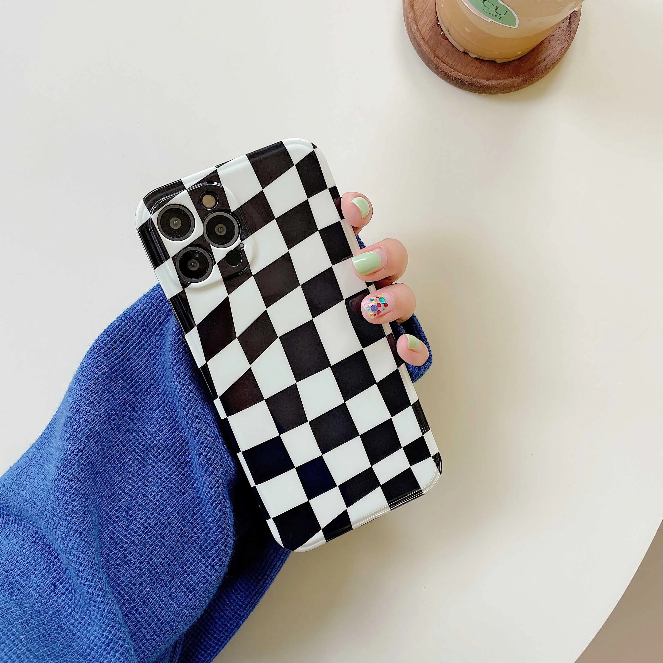 Checkered Phone Case Samsung Galaxy  Checkerboard Phone Case S10 - Phone  Case Funda - Aliexpress