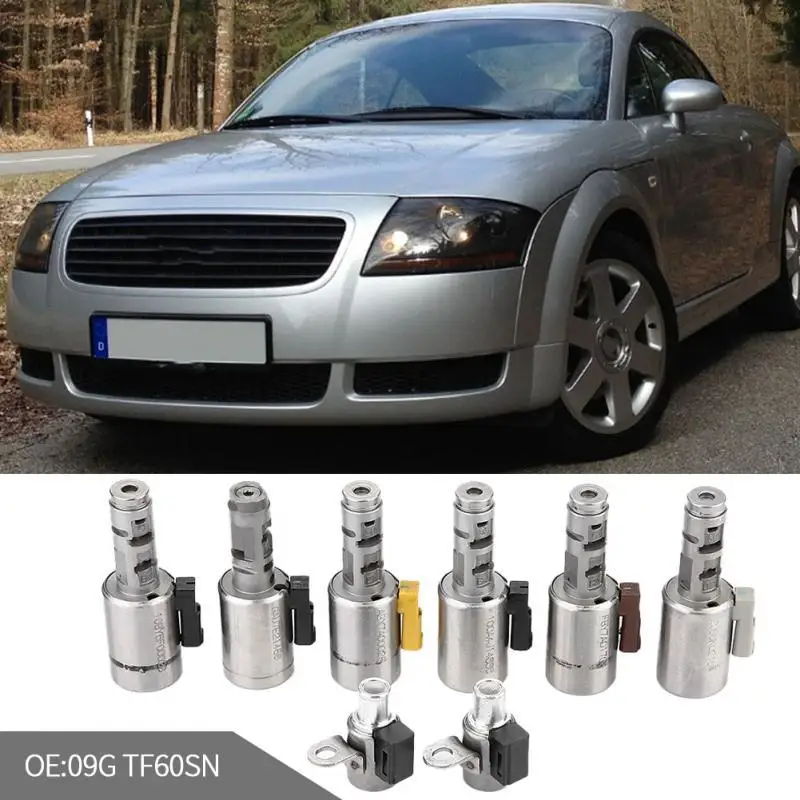 

8pcs Car Transmission Solenoid Kit for SAAB SKODA 09G 09D 09M TF60SN TR60SN Gearbox Solenoid Valve Speed Trans