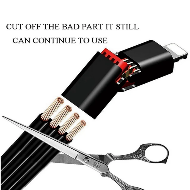 Ремонтопригодный USB кабель повторно использованный Micro-USB кабель регенерации быстрой зарядки для Android