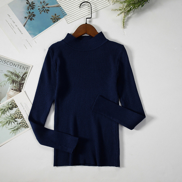 Autumn Winter Basic Turtleneck Sweaters Women Knitting Bottoming Sweaters Warm Pullovers Slim Long Sleeve Tops Female