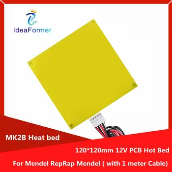 

MK2B Heatbed 120*120mm 12V PCB Hot Bed Aluminum Substrate High flatness For Mendel RepRap 3D Printer Parts MK2B PCB Heated Bed.