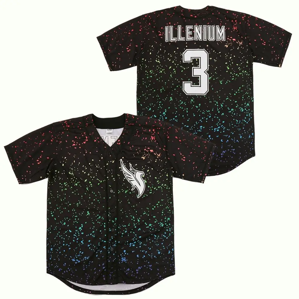 Футболка для бейсбола ILLENIUM Jersey Singer 3 сшитая модная версия Diamond Edition - Цвет: As Photo